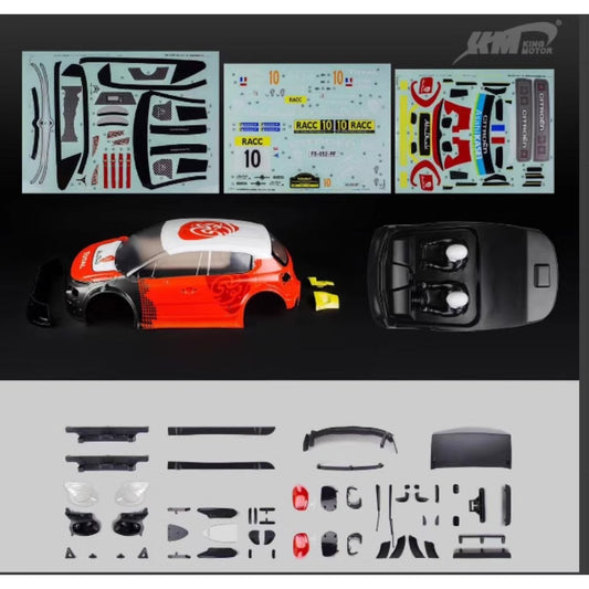 KM Rally C3 1/7 Rc Car Original Parts Cvd Light Set Kit Ixed Seat