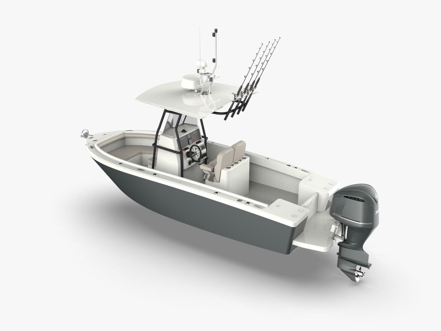 1/12 fishing boat rc kit with outboard thruster