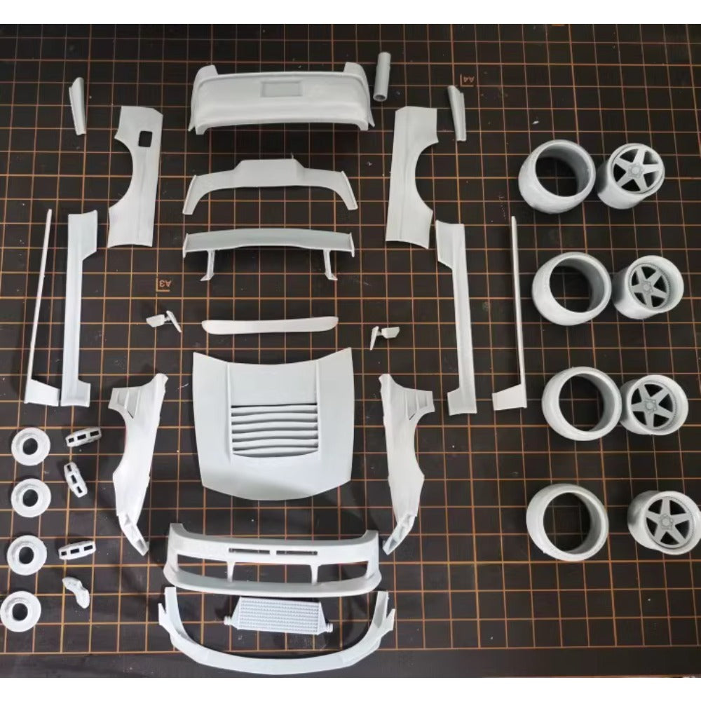 1/24 Rc Drift Car NISSAN SILVIA S14 Shell BADASS Resin Wide Body Kit