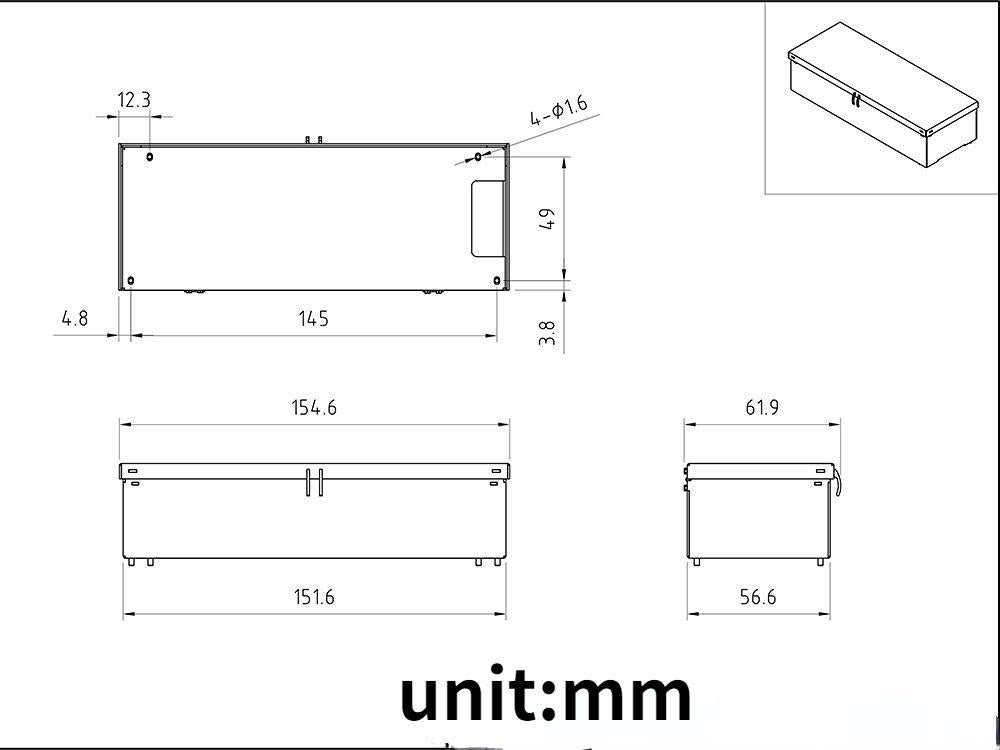 Stainless Steel Anti -sliding Battery Storage Box for 1/14 Tamiya Rc Tractor Truck