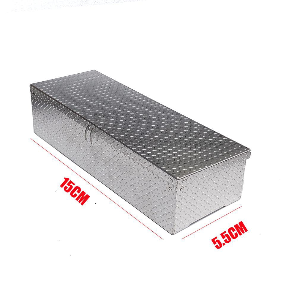 Stainless Steel Anti -sliding Battery Storage Box for 1/14 Tamiya Rc Tractor Truck