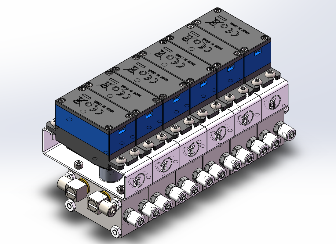 Cut Model CUT-BZ-20 Multi-channel Directional Valve for 1/12 RC Hydraulic Excavator