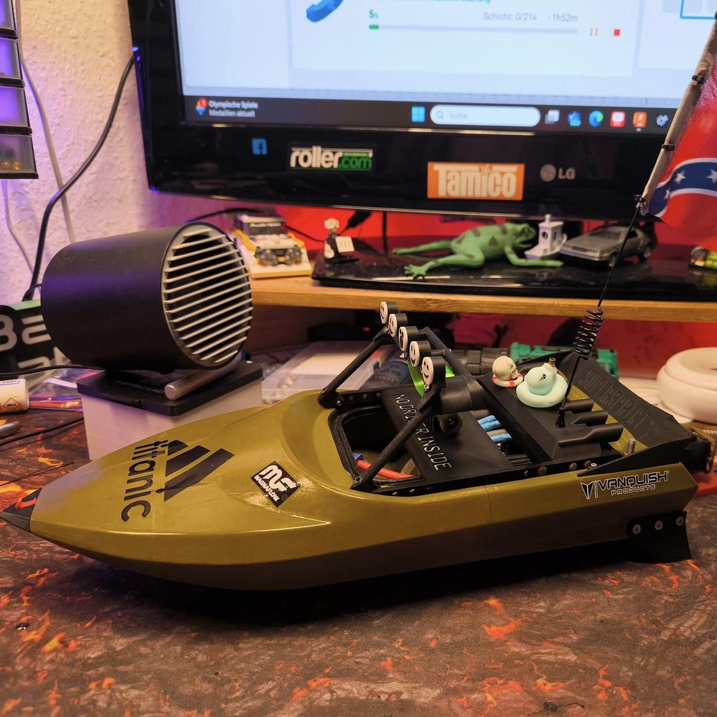 39Cm 3D Printed Super Sprint with M-JET-35 Rc Jet Boat KIT