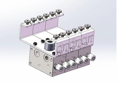 Cut Model CUT-BZ-20 Multi-channel Directional Valve for 1/12 RC Hydraulic Excavator