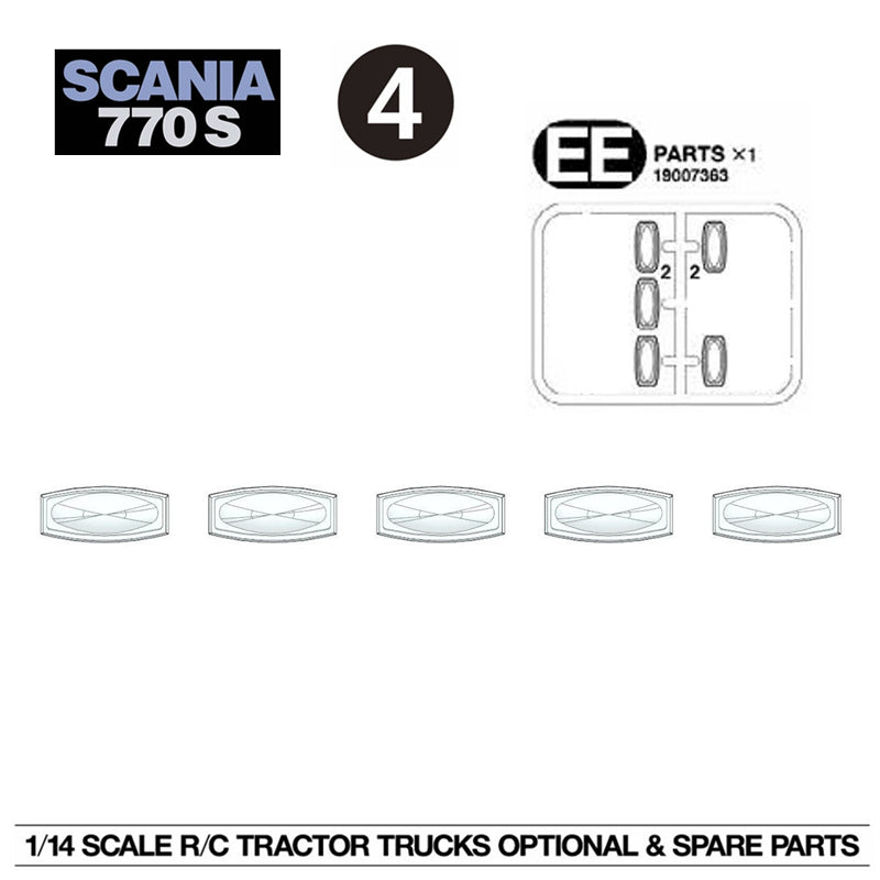 1/14 tamiya scania 56368 770s rc tractor tail lamp