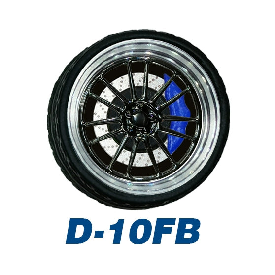 1/64 Static Model Car Alloy Wheels Rubber Tires with Bearings