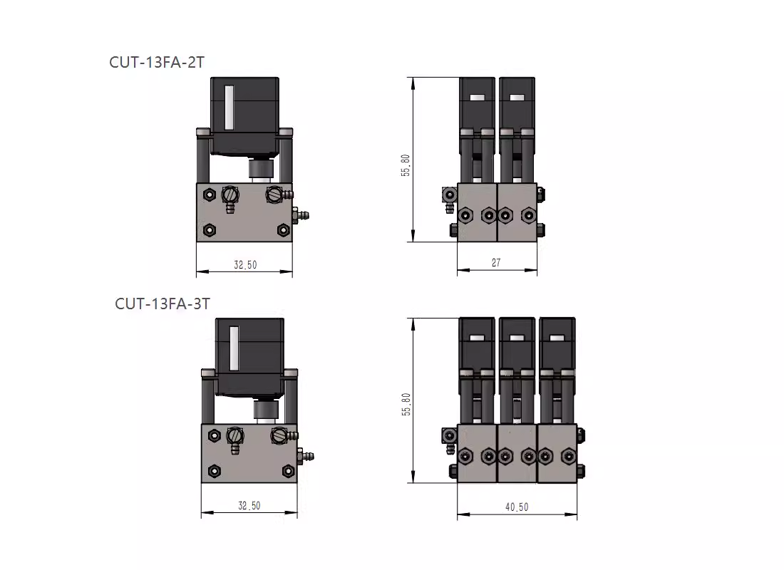 CUT MODEL CUT-13FA Hydraulic Multi-way Directional Valve RC Engineering Model