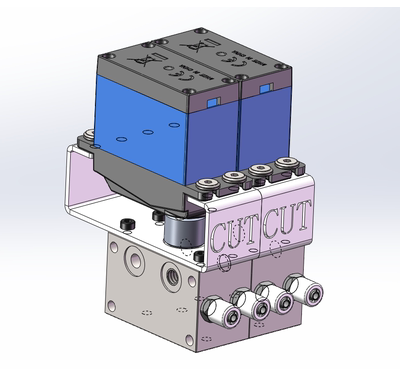 Cut Model CUT-BZ-20 Multi-channel Directional Valve for 1/12 RC Hydraulic Excavator