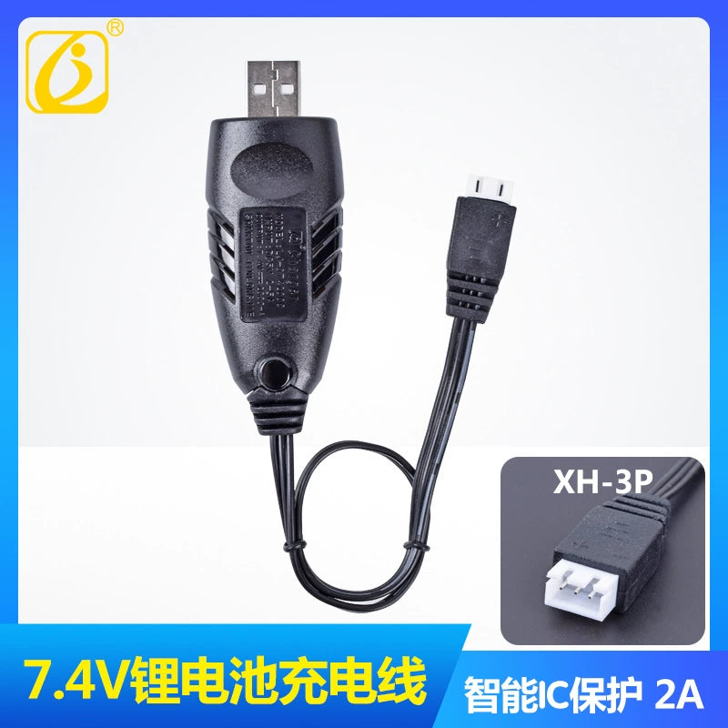 7.4V Huina Rc Excavator 592 593 580 573 4800mAh Battery JST Plug Accessories