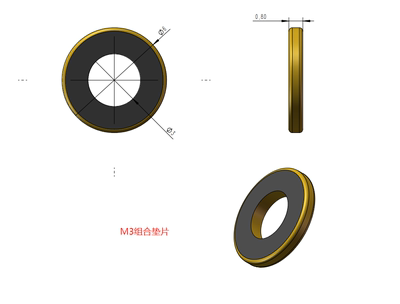 100Pcs M3 M5 Compound Gasket for 1/14 Rc Hydraulic Excavator