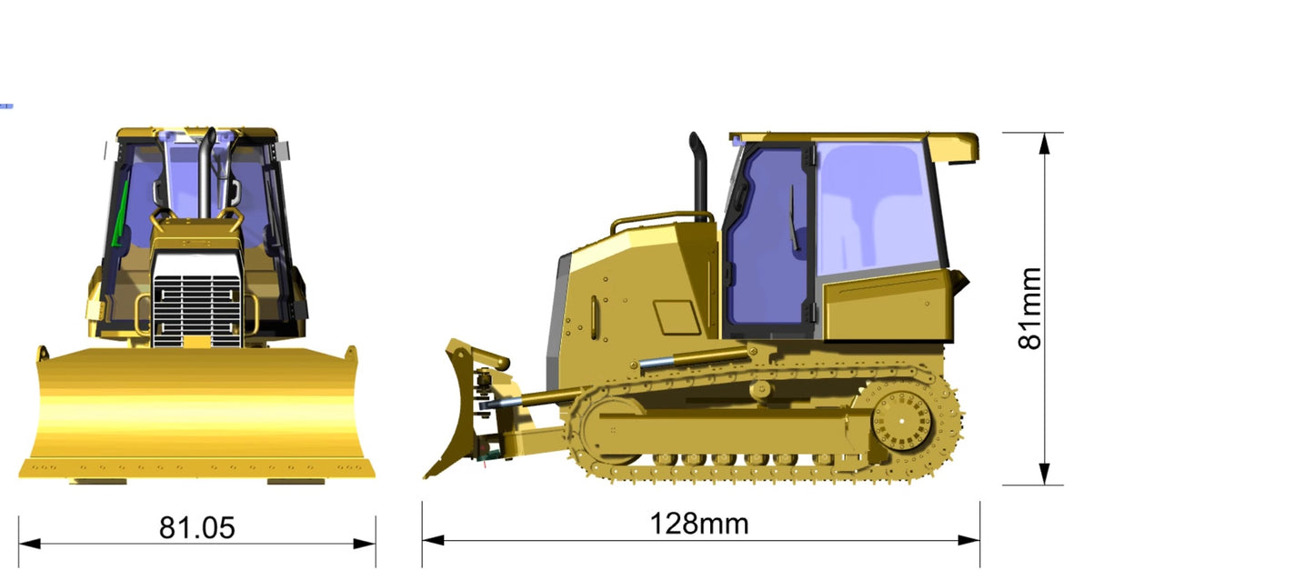 1/35 CAT D4 RC Bulldozer RTR