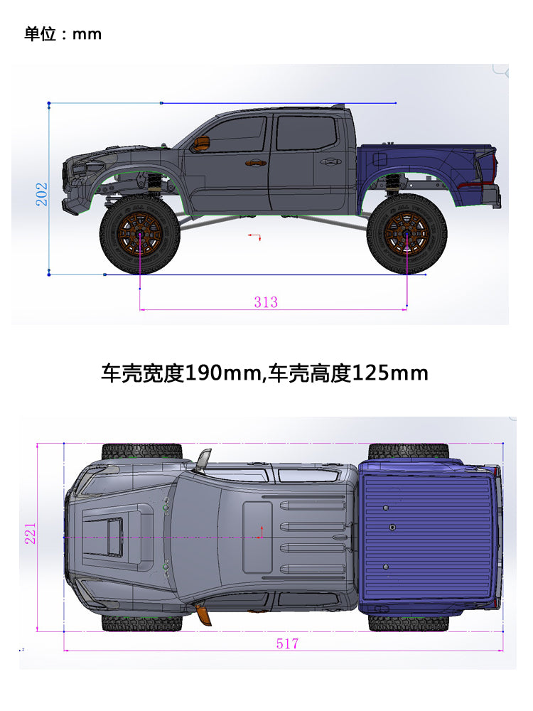 Carisma 1/10 RC Climber Car Frame KIT