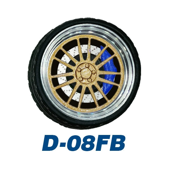 1/64 Static Model Car Alloy Wheels Rubber Tires with Bearings