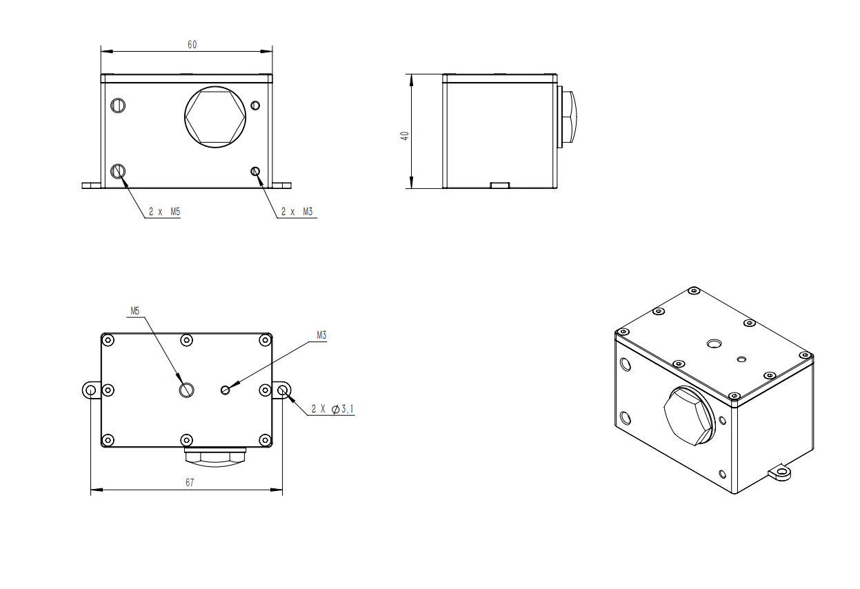 Miniature Metal Hydraulic Tank for 1/14 Rc Excavator