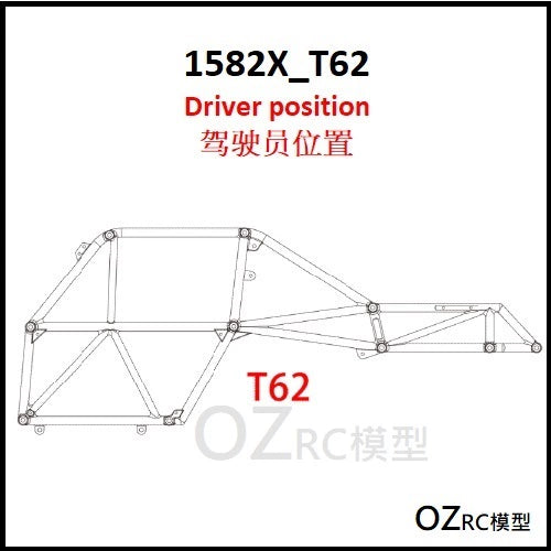 CAPO CD1582X QUEEN Rc Car Tube Rack Parts