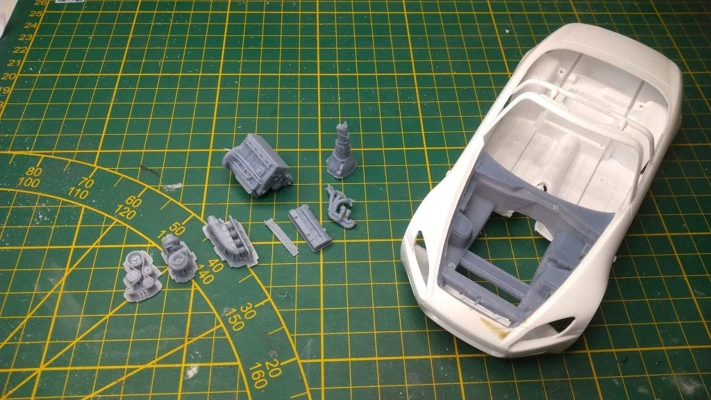 1/24 S2000 Motor mit Turbinenkabine ausgekleidet Modellbausatz für Tamiya