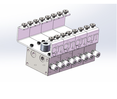 Cut Model CUT-BZ-20 Multi-channel Directional Valve for 1/12 RC Hydraulic Excavator