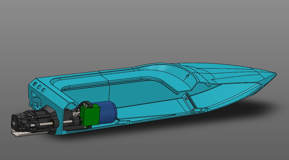 3D Printed Rc Jet Boat Ragnarok with M-JET-35 Jet Pump Kit 55CM