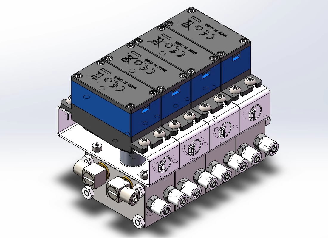 Cut Model CUT-BZ-20 Multi-channel Directional Valve for 1/12 RC Hydraulic Excavator