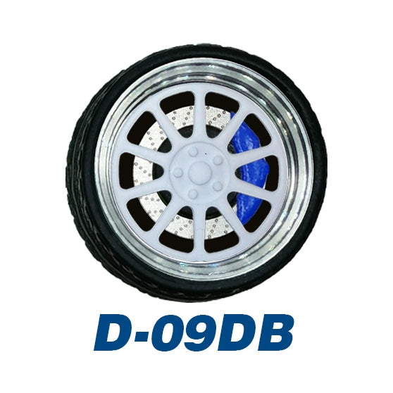 1/64 Static Model Car Alloy Wheels Rubber Tires with Bearings