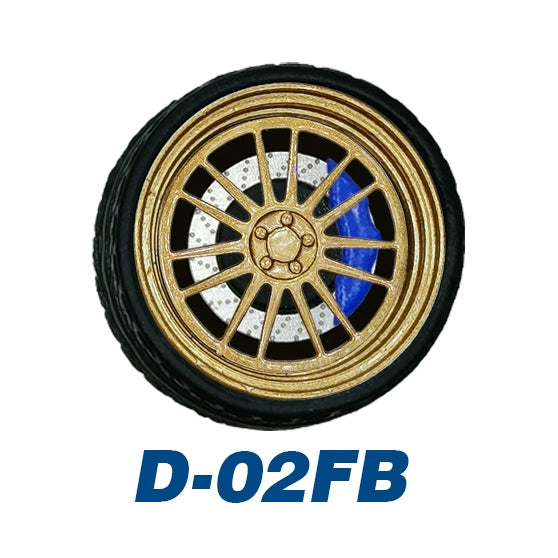 1/64 Static Model Car Alloy Wheels Rubber Tires with Bearings