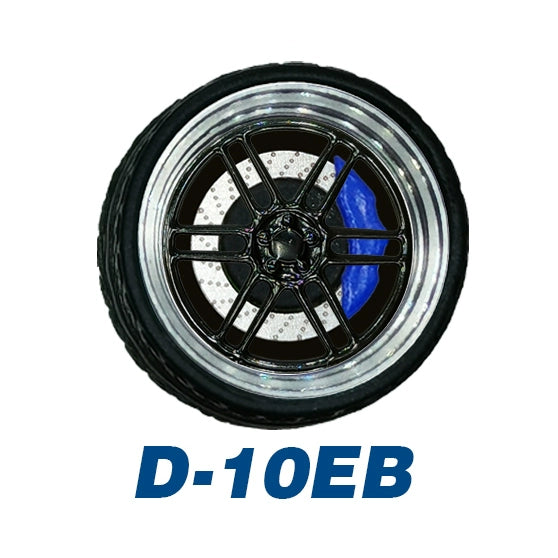 1/64 Static Model Car Alloy Wheels Rubber Tires with Bearings