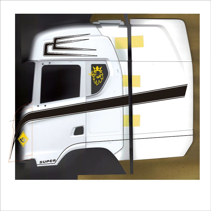 1/14 TAMIYA RC scania 770S 6x4 8x4 Painted Sticker D1307