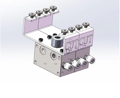 Cut Model CUT-BZ-20 Multi-channel Directional Valve for 1/12 RC Hydraulic Excavator