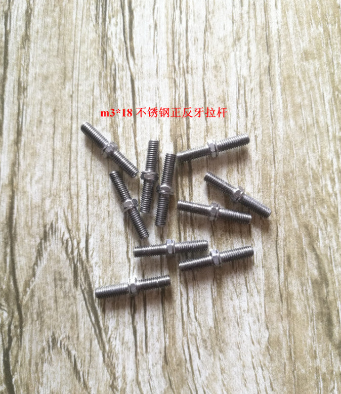 3Pcs M3 Stainless Steel Positive and Negative Tooth Tie Rod for 1/10 YOKOMO YD2 Sakura CS MST Rc Drift Car