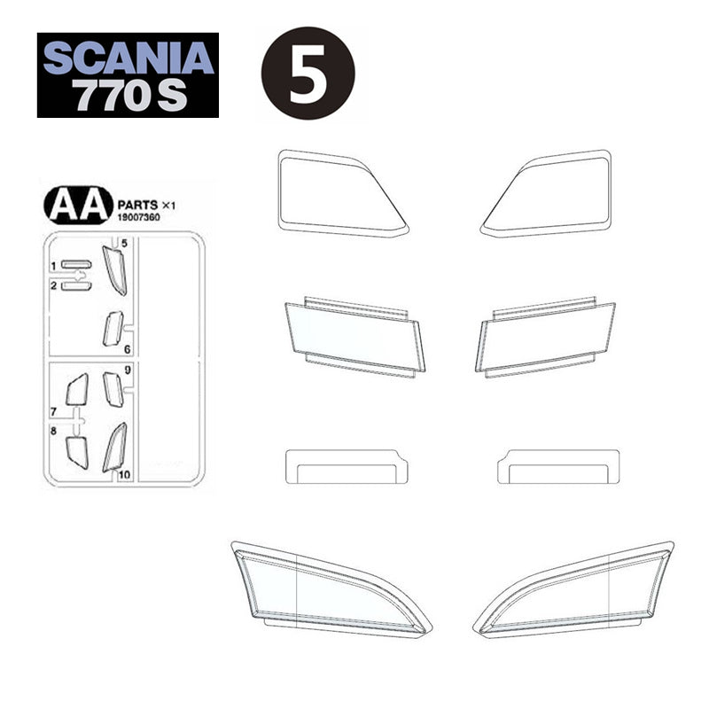 1/14 tamiya scania 56368 770s rc tractor tail lamp