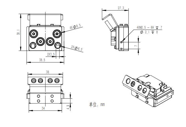 Kabolite K970 1/14 Engineering Excavator Quick Connector Male Female Head op part