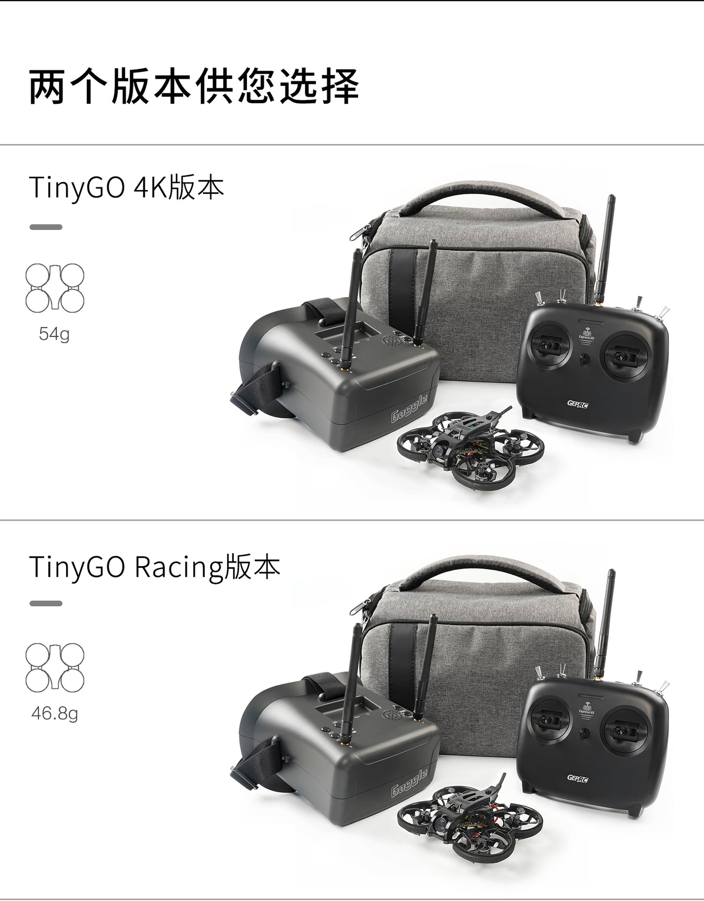 GEPRC TinyGO 4K Racing FPV V1.3 RTF