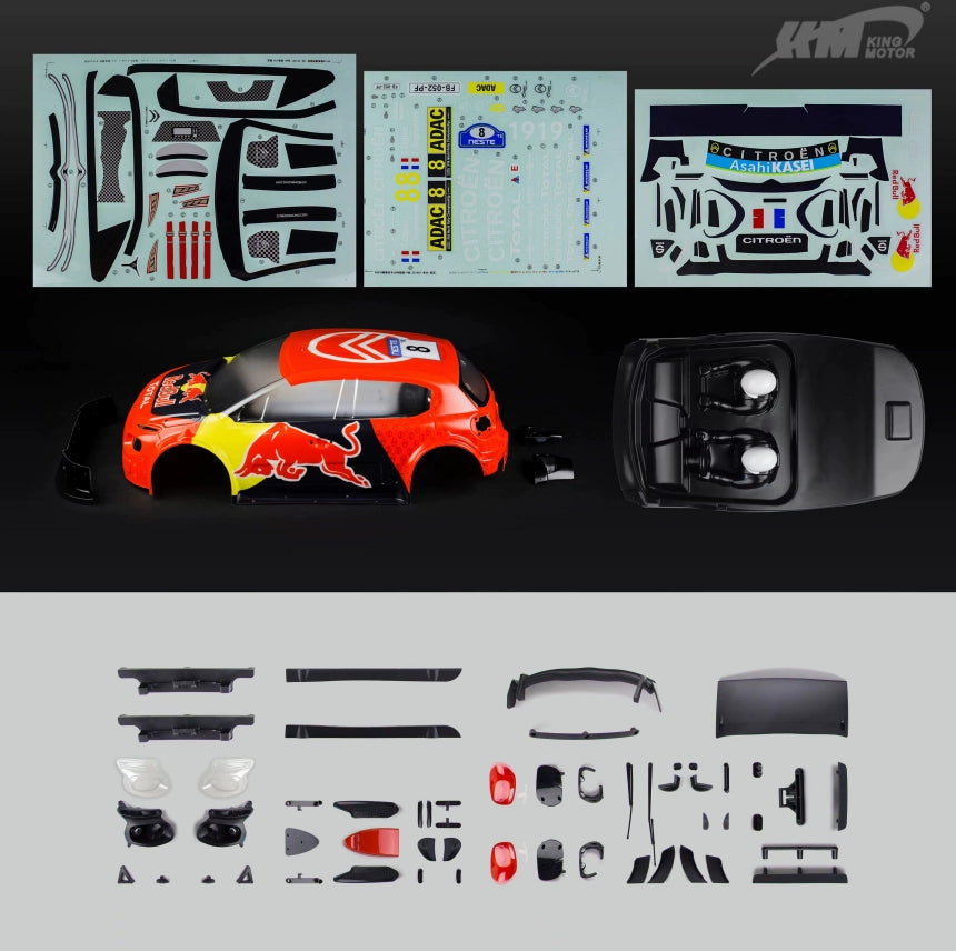 KM Rally C3 1/7 Rc Car Original Parts Cvd Light Set Kit Ixed Seat