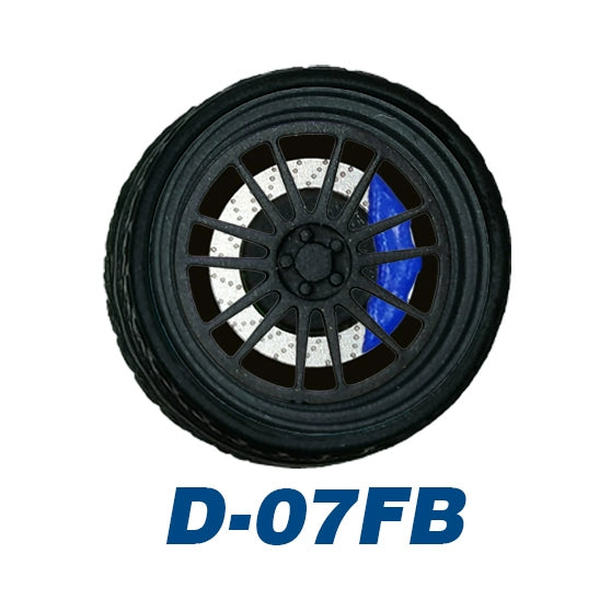 1/64 Static Model Car Alloy Wheels Rubber Tires with Bearings