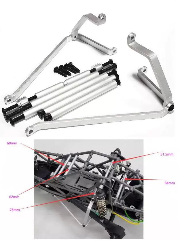 TAMIYA 1/10 BBX BB-01 Rc Car OP Parts Metal Frame Accessories