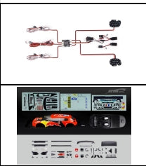 KM Rally C3 1/7 Rc Car Original Parts Cvd Light Set Kit Ixed Seat