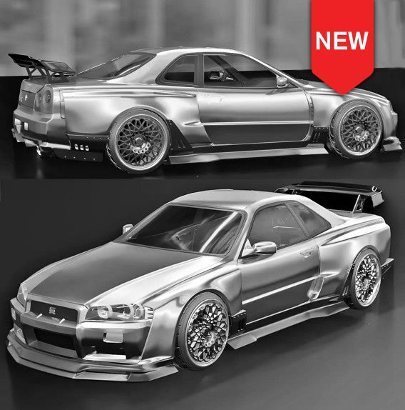 1/24 GTR R34 MIDNIGHT Wide Body Resin Kit for Tamiya