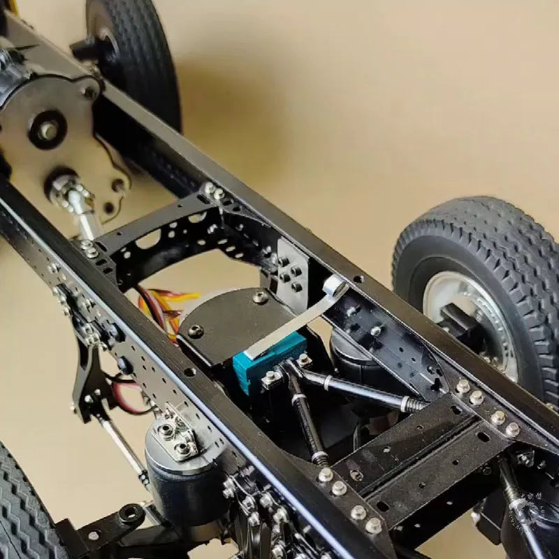 Lifting Axle Airbag Suspension System with Power Steering for 1/14 Tamiya Rc Truck