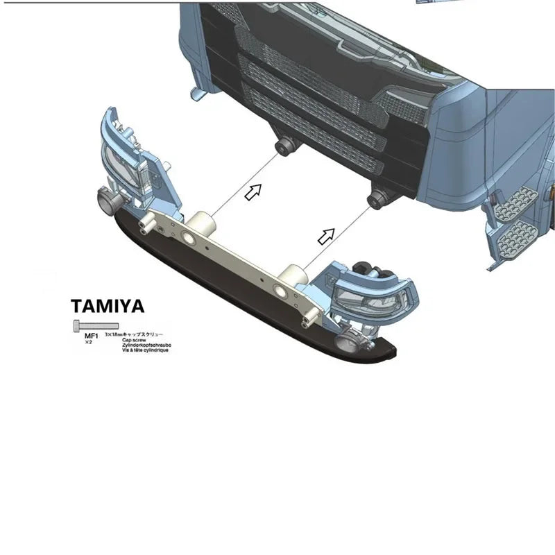 Front Face Modified  for 1/14 Tamiya RC Truck Scania 770S XT 6X4 56368 8X4 56371