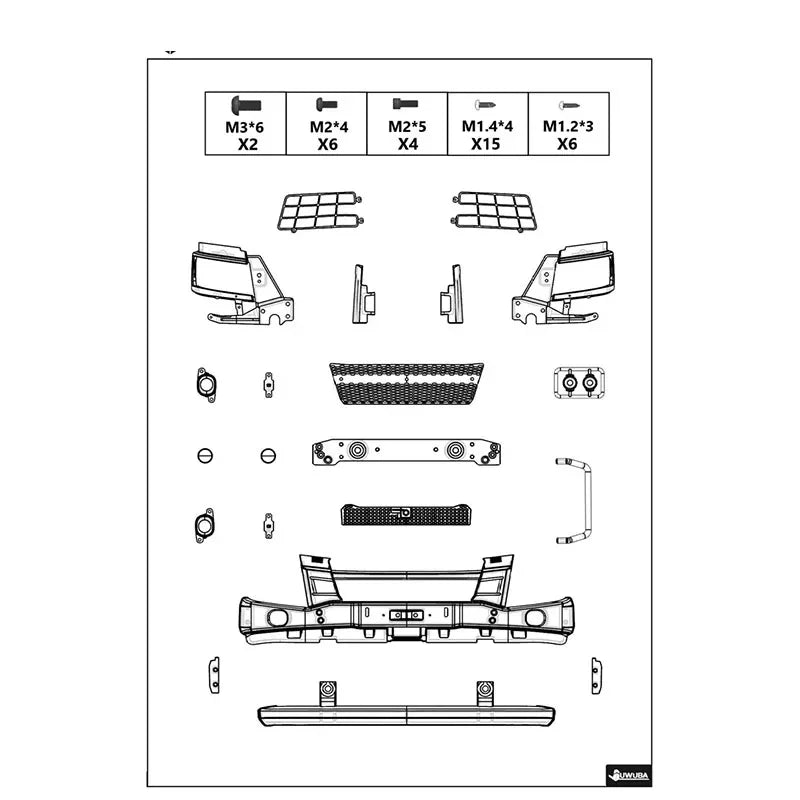 Front Face Modified  for 1/14 Tamiya RC Truck Scania 770S XT 6X4 56368 8X4 56371