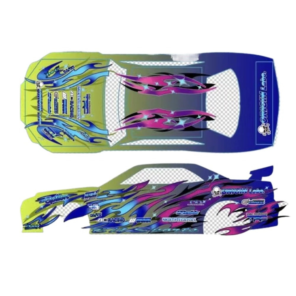 TURBO RACING 1/76 Rc Drift Car Water Slide Transfer Decals