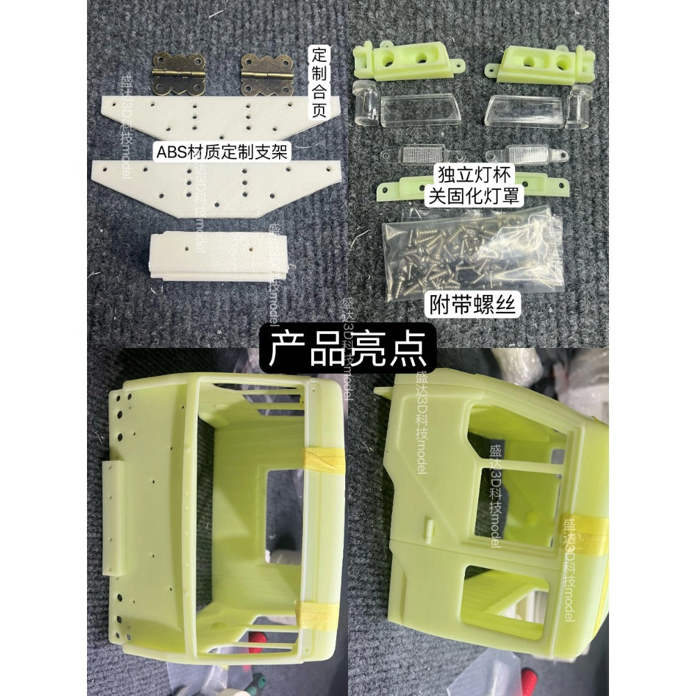 1/14 FUSO t850 3D printed cab shell for 1/14 tamiya rc tractor