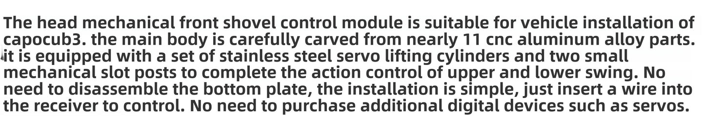 CAPO CUB3 1/18 MINI TATRA Mechanical Front Shovel Control Module